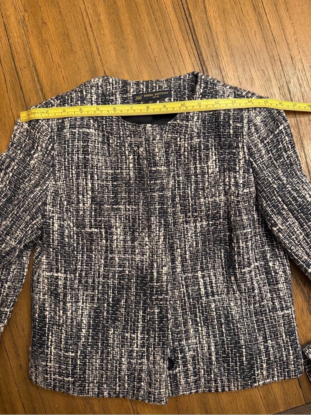Brooks Brothers Navy and White Tweed Suit Jacket & Skirt - Picture 6 of 13